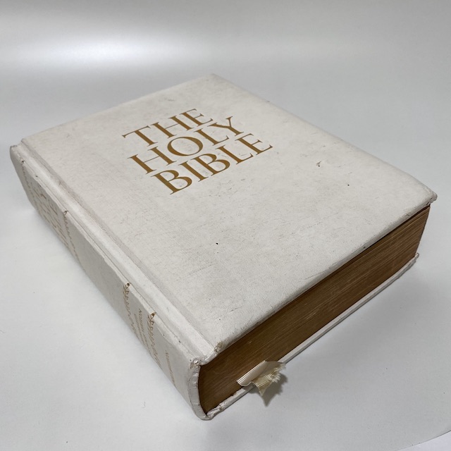 BOOK, Bible - Large White Hardback